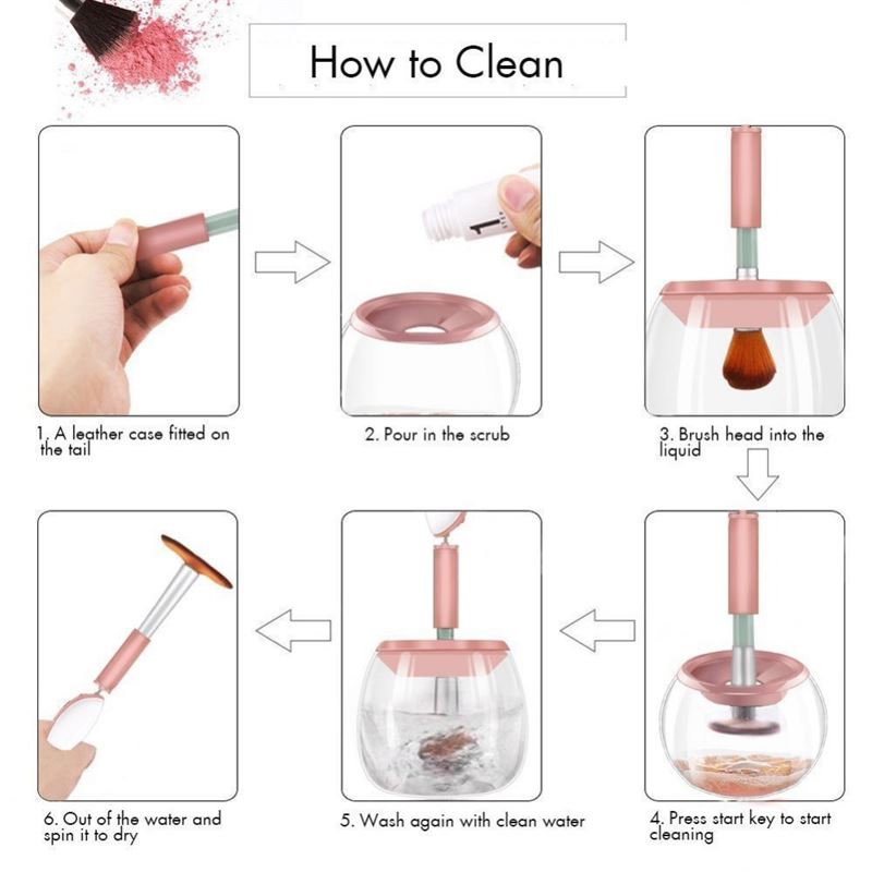 Berygtet Akvarium Kontrakt Automatisk Make-Up Børste Renser | Miracle Makeup Brush Cleaner
