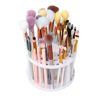 Makeupbørste organizer - pensel holder til 49 børster / pensler - hvid
