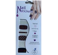 Nail Stickers - Negle wraps  12 stk no. 17 (U)