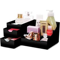 UNIQ Organizer til makeup & hudpleje produkter - 9 rum - Sort