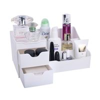 UNIQ Organizer til makeup & hudpleje produkter med 9 rum - Hvid