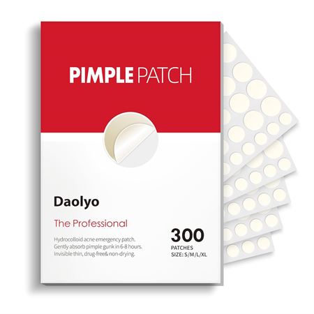 Pimple Patches | Hyaluronfri Akne‑Plaster – Hydrocolloid med Salicylsyre, Tea Tree & Calendula (300 stk, 4 størrelser)