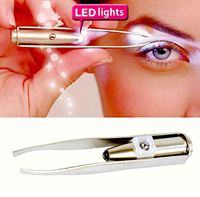 Pincet tweezer med LED lys til øjenbryn