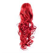 Pony tail Fiber extensions Curly Total red