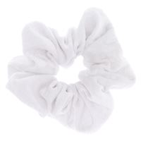 Scrunchie Hårelastik - White velvet  