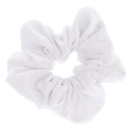 Scrunchie Hårelastik - White velvet  