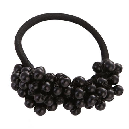 SOHO Mila hårelastik med sorte perler - No 6278