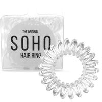 SOHO® Spiral Hårelastikker, CRYSTAL CLEAR - 3 stk