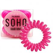 SOHO® Spiral Hårelastikker, NEON PINK - 3 stk