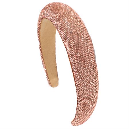 SOHO Simi Hårbøjle med rhinsten - Rose gold / gylden (U)