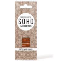 SOHO Snag-Free Hårelastikker, brun - 10 stk