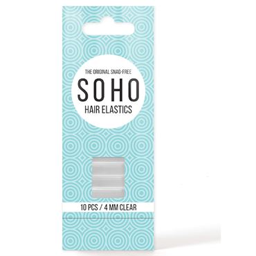 SOHO Snag-Free Hårelastikker, gennemsigtig  - 10 stk