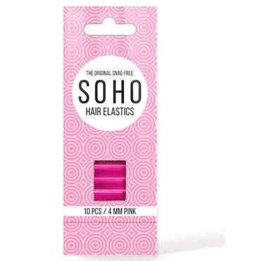 SOHO Snag-Free Hårelastikker, pink  - 10 stk