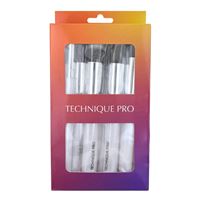 Technique PRO Makeupbørster, Silver edition - 10 stk