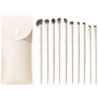 Technique PRO Øjenmakeup Børstesæt – 10 Øjenbørster med Opbevaringstaske