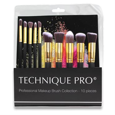 Image of Technique PRO® Makeupbørster Gold edition - 10 stk