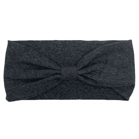 SOHO Hæklet turban hårbånd - Mørkgrå  (U)