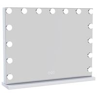 UNIQ XL Hollywood Vanity Spejl med 15 LED pærer og touch funktion - Hvid