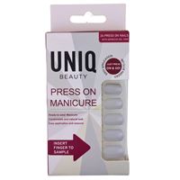UNIQ Click On / Press On Manicure Negle - Pearl grey - 24 stk