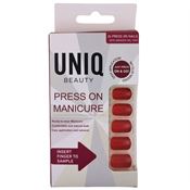 UNIQ Click On / Press On Manicure Negle - Rose Red - 24 stk