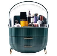 UNIQ Retro Makeup Box Organizer - Dark Mint / Mørkegrøn