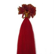 60 cm Hot fusion hair extensions postkasse rød