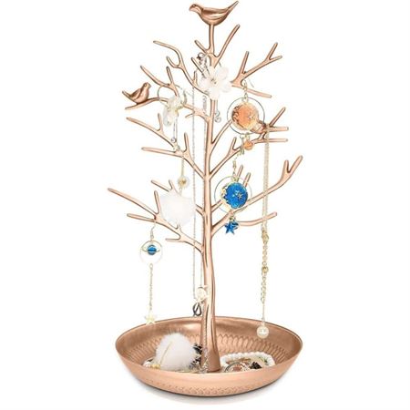 Vintage smykketræ med 3 fugle (bronze)